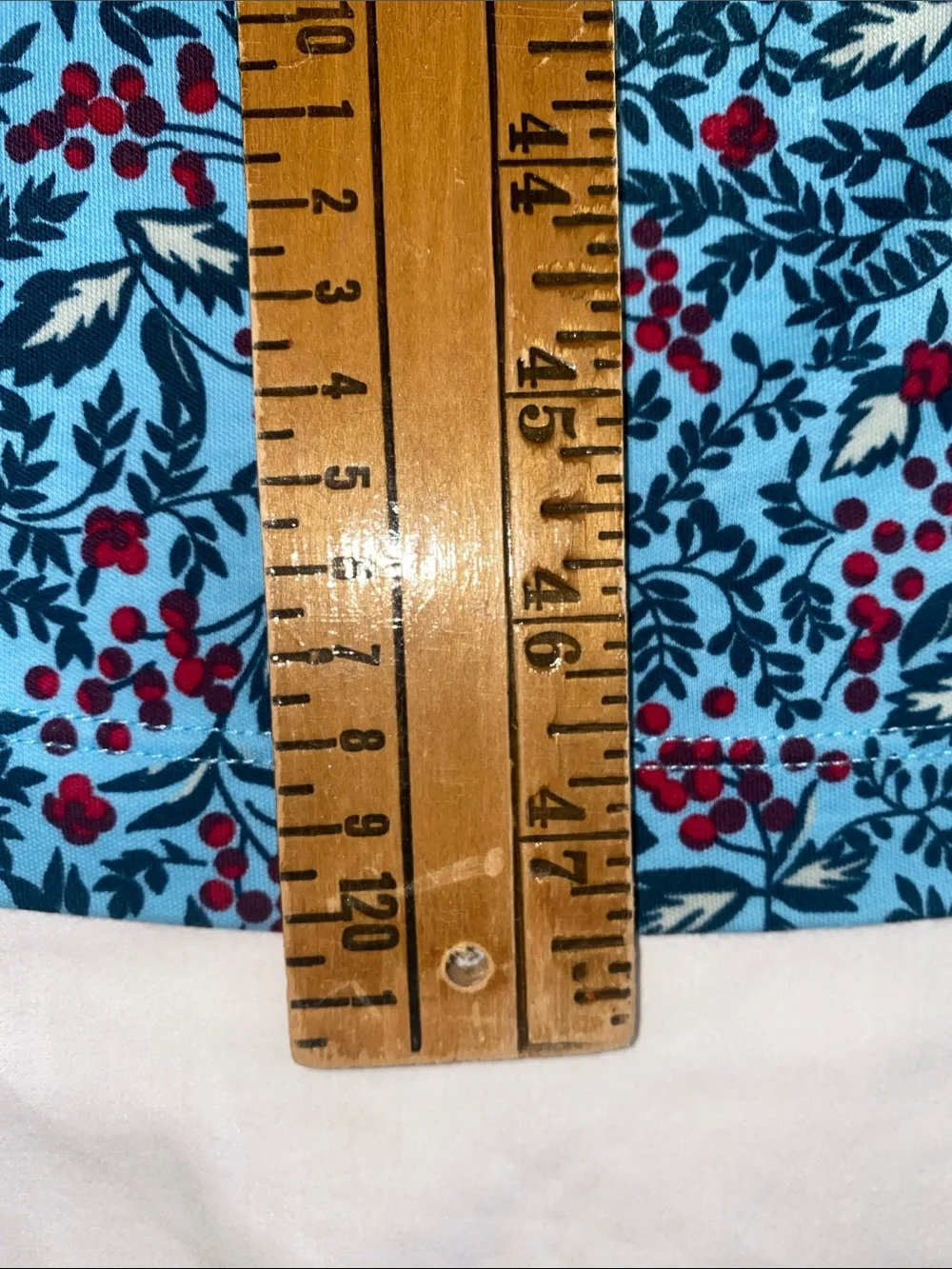 Lands’ End Blue Floral Cotton Nightgown Long Sleeve Sleep Dress M - Picture 14 of 14